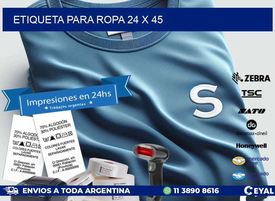 ETIQUETA PARA ROPA 24 x 45