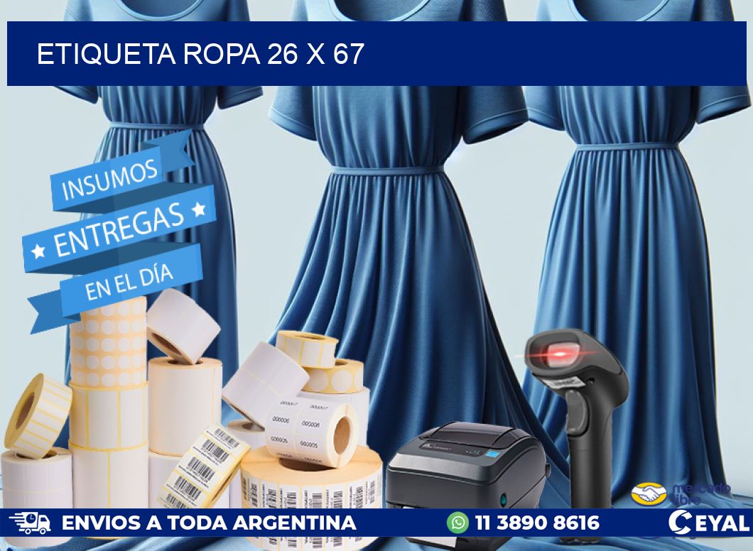 ETIQUETA ROPA 26 x 67