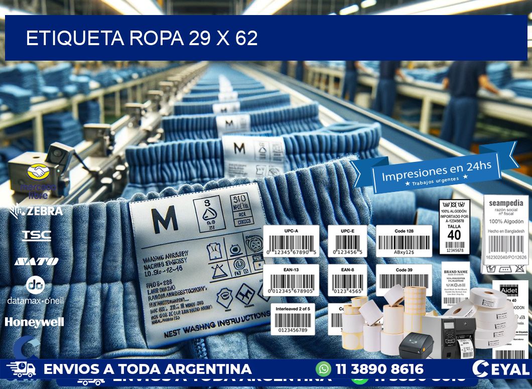 ETIQUETA ROPA 29 x 62