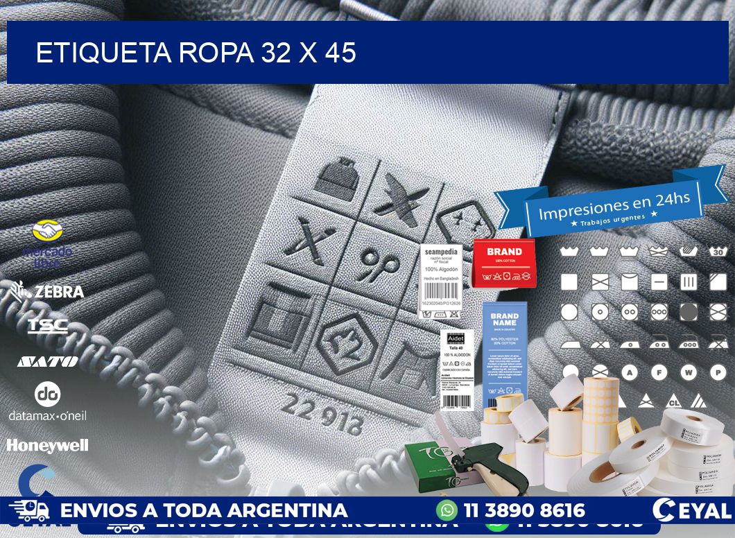 ETIQUETA ROPA 32 x 45