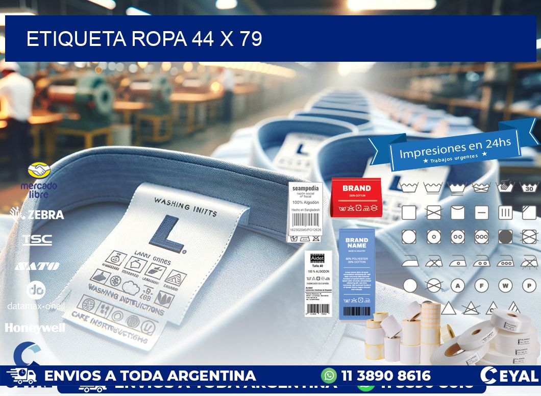 ETIQUETA ROPA 44 x 79