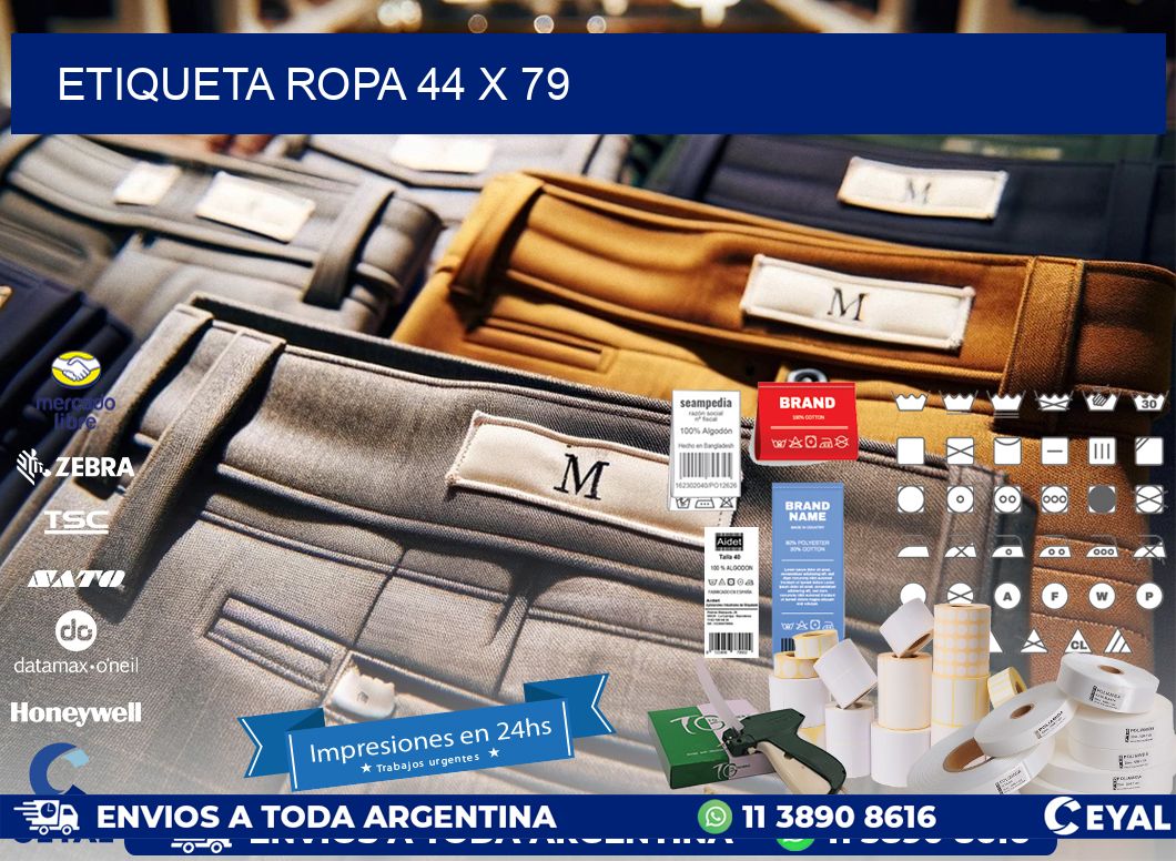 ETIQUETA ROPA 44 x 79