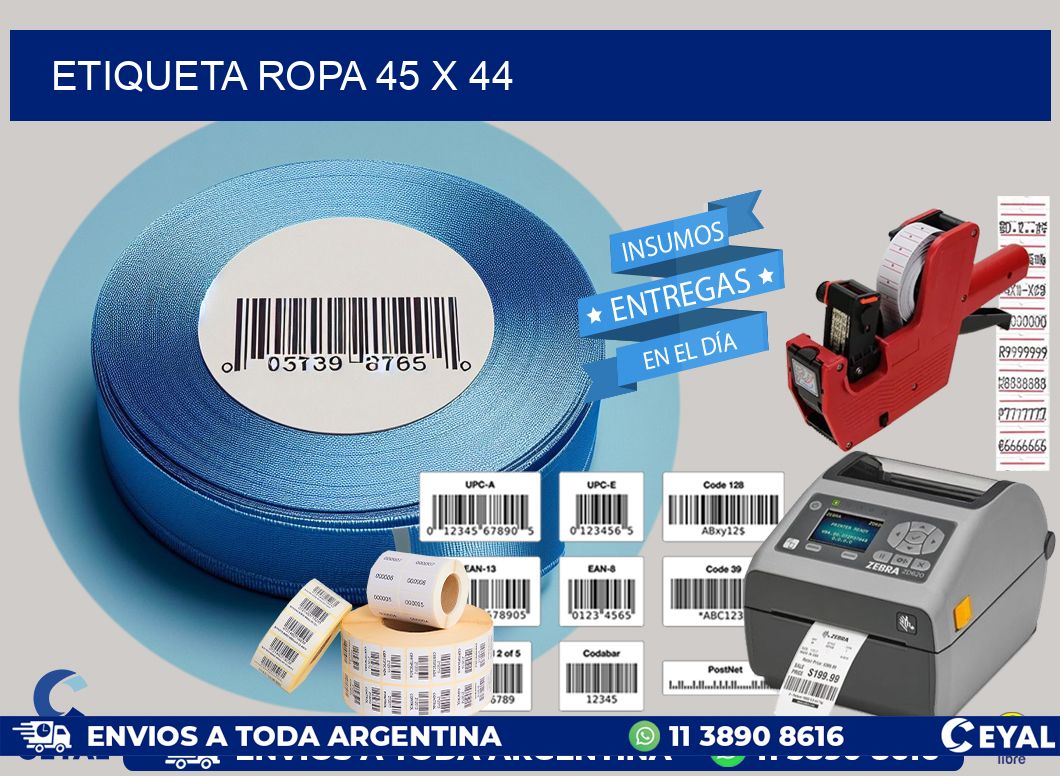 ETIQUETA ROPA 45 x 44