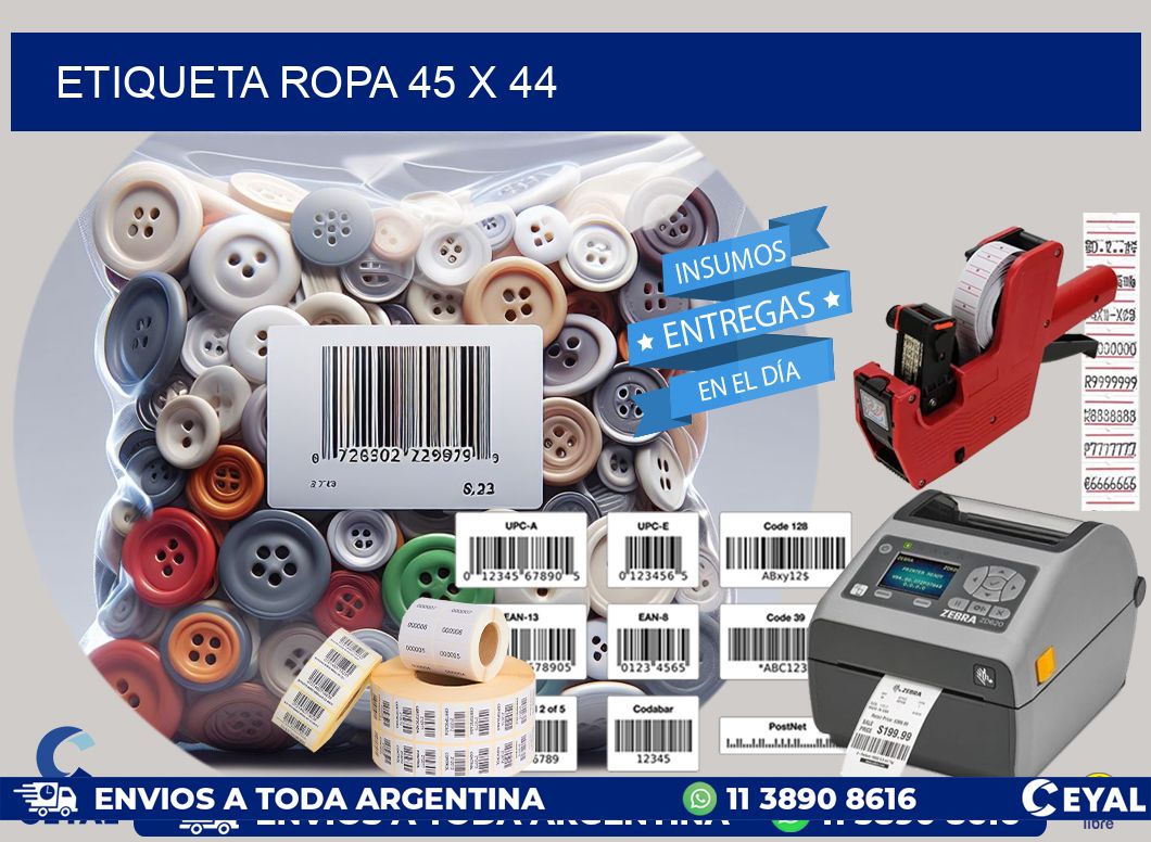 ETIQUETA ROPA 45 x 44