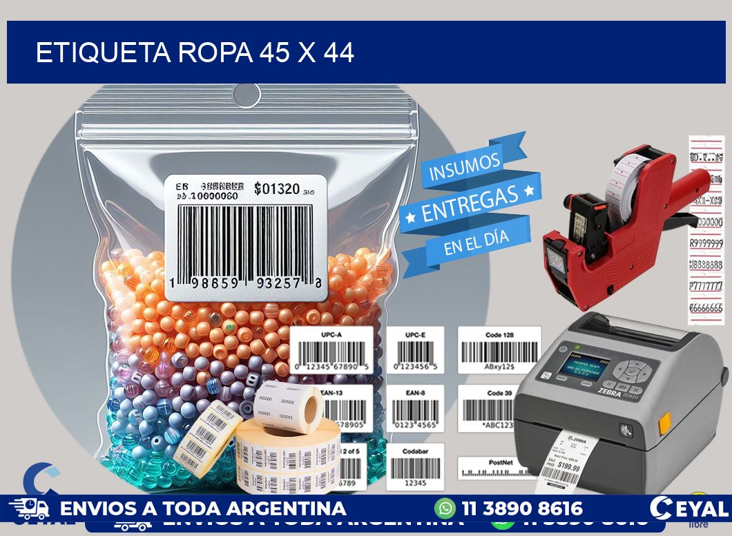 ETIQUETA ROPA 45 x 44