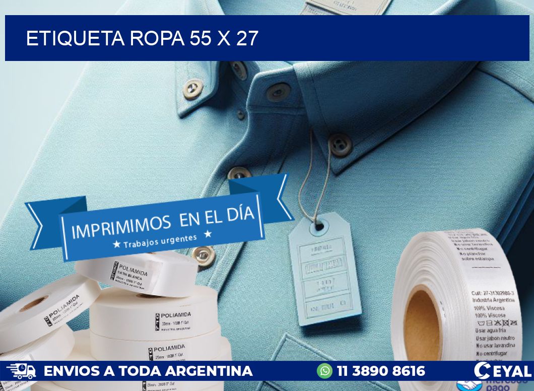 ETIQUETA ROPA 55 x 27
