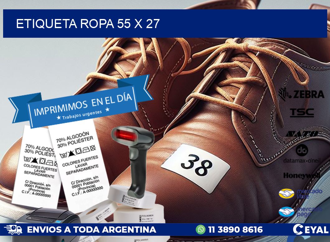 ETIQUETA ROPA 55 x 27