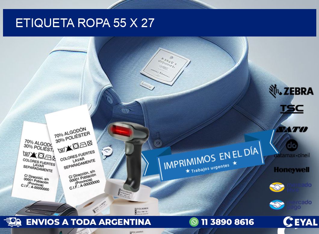 ETIQUETA ROPA 55 x 27