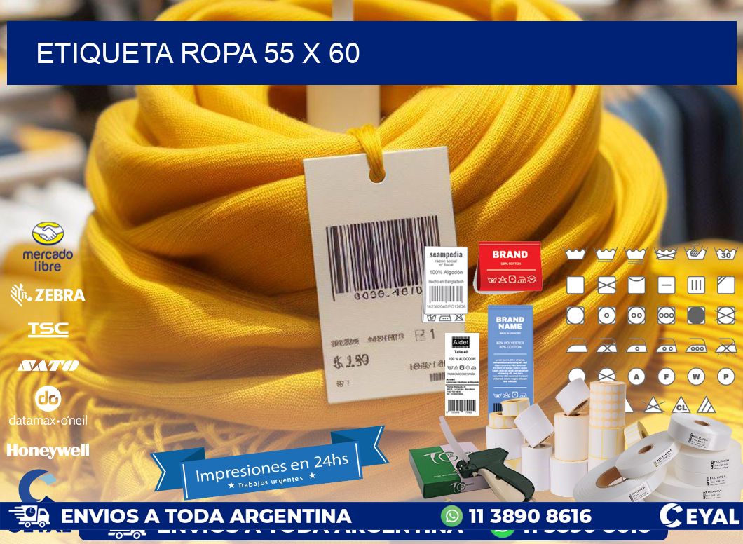 ETIQUETA ROPA 55 x 60