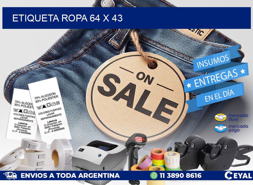 ETIQUETA ROPA 64 x 43