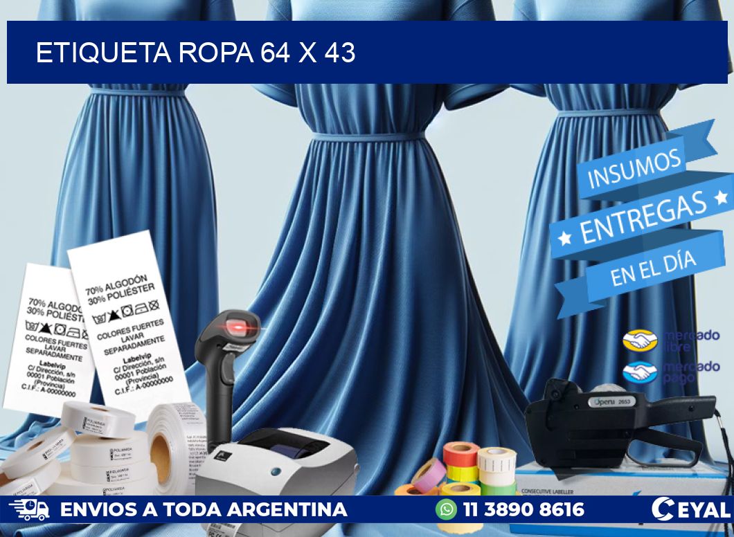 ETIQUETA ROPA 64 x 43