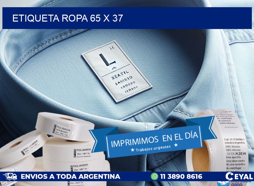 ETIQUETA ROPA 65 x 37