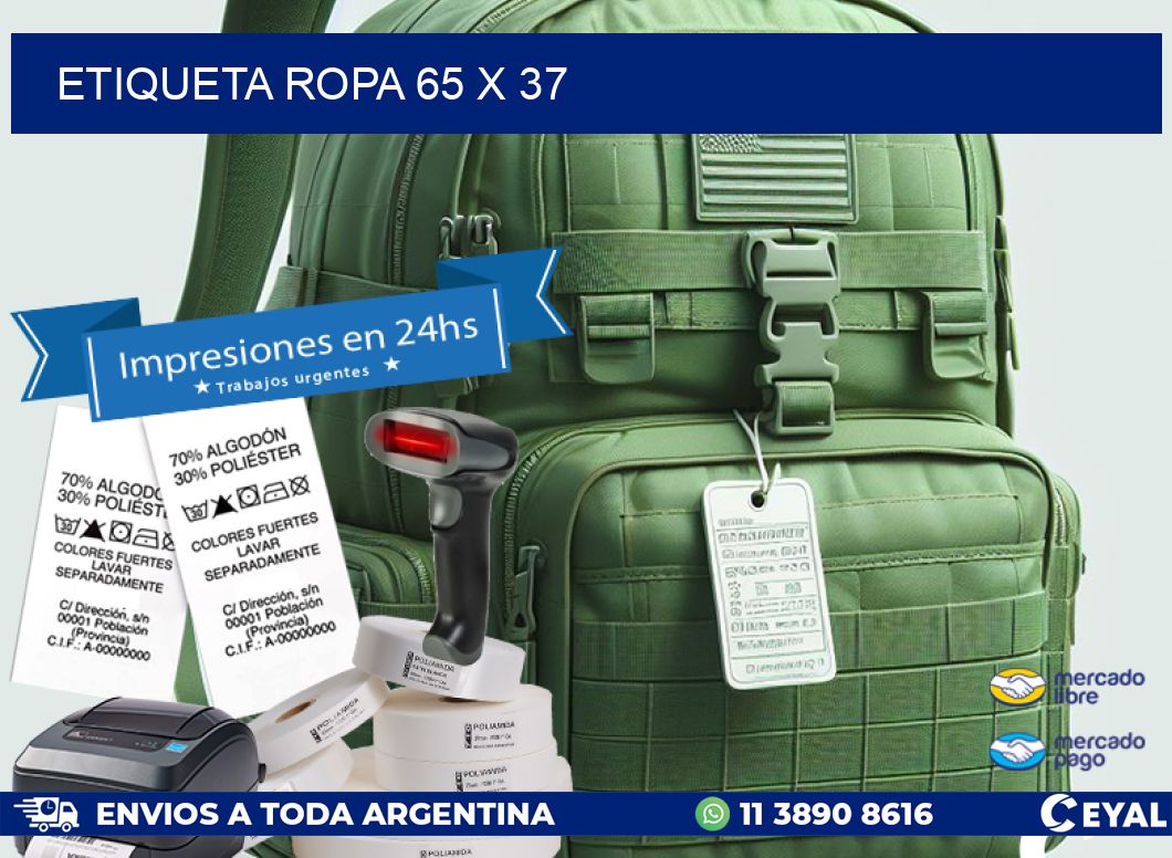 ETIQUETA ROPA 65 x 37
