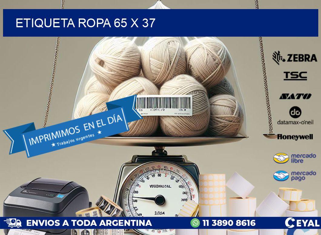 ETIQUETA ROPA 65 x 37