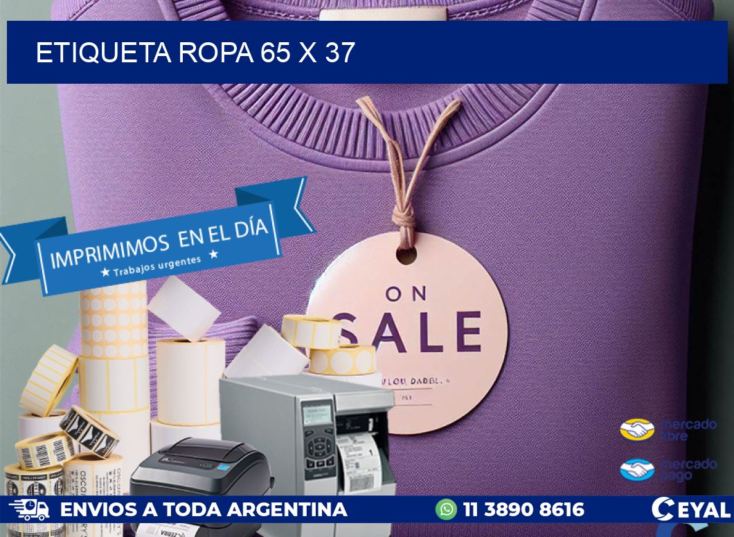 ETIQUETA ROPA 65 x 37