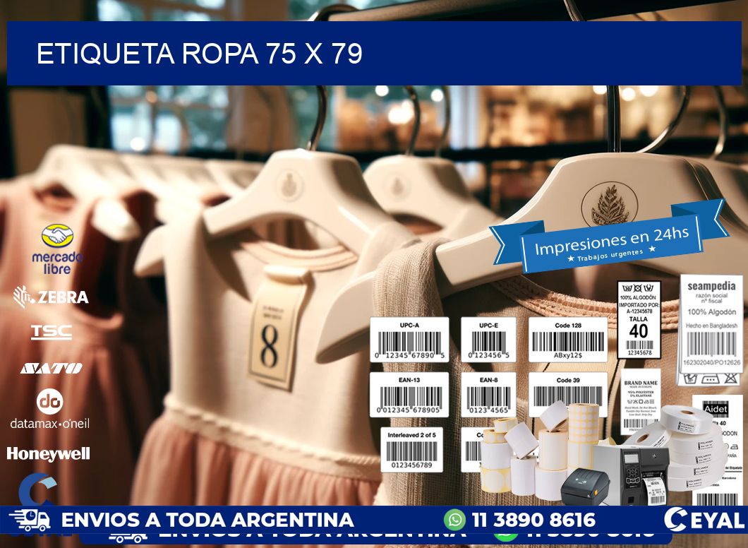 ETIQUETA ROPA 75 x 79