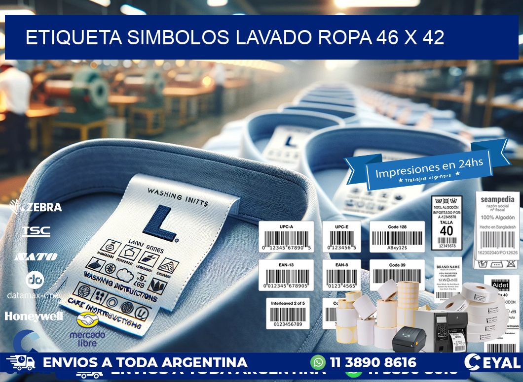 ETIQUETA SIMBOLOS LAVADO ROPA 46 x 42