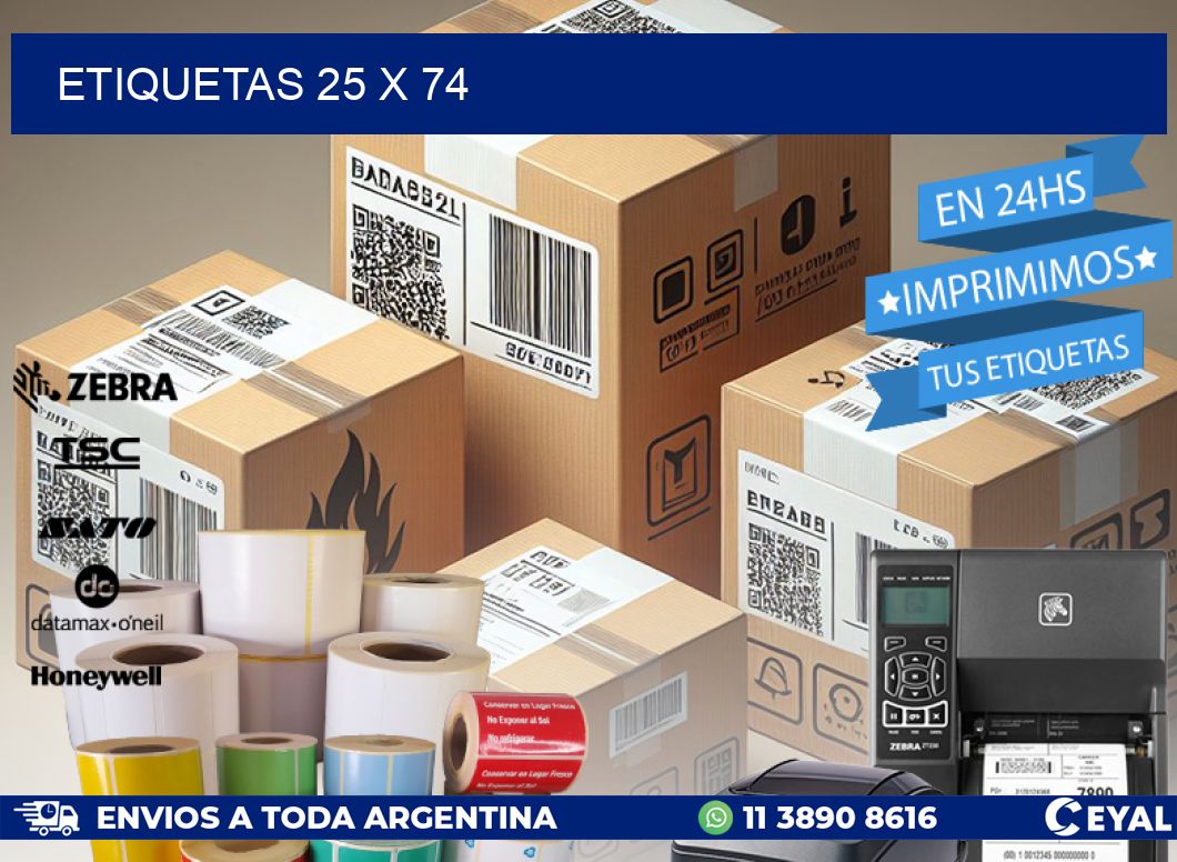 ETIQUETAS 25 x 74