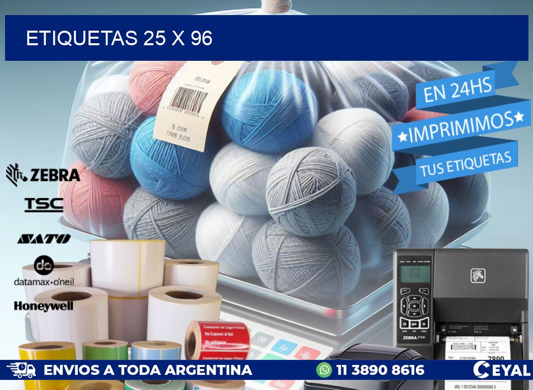 ETIQUETAS 25 x 96