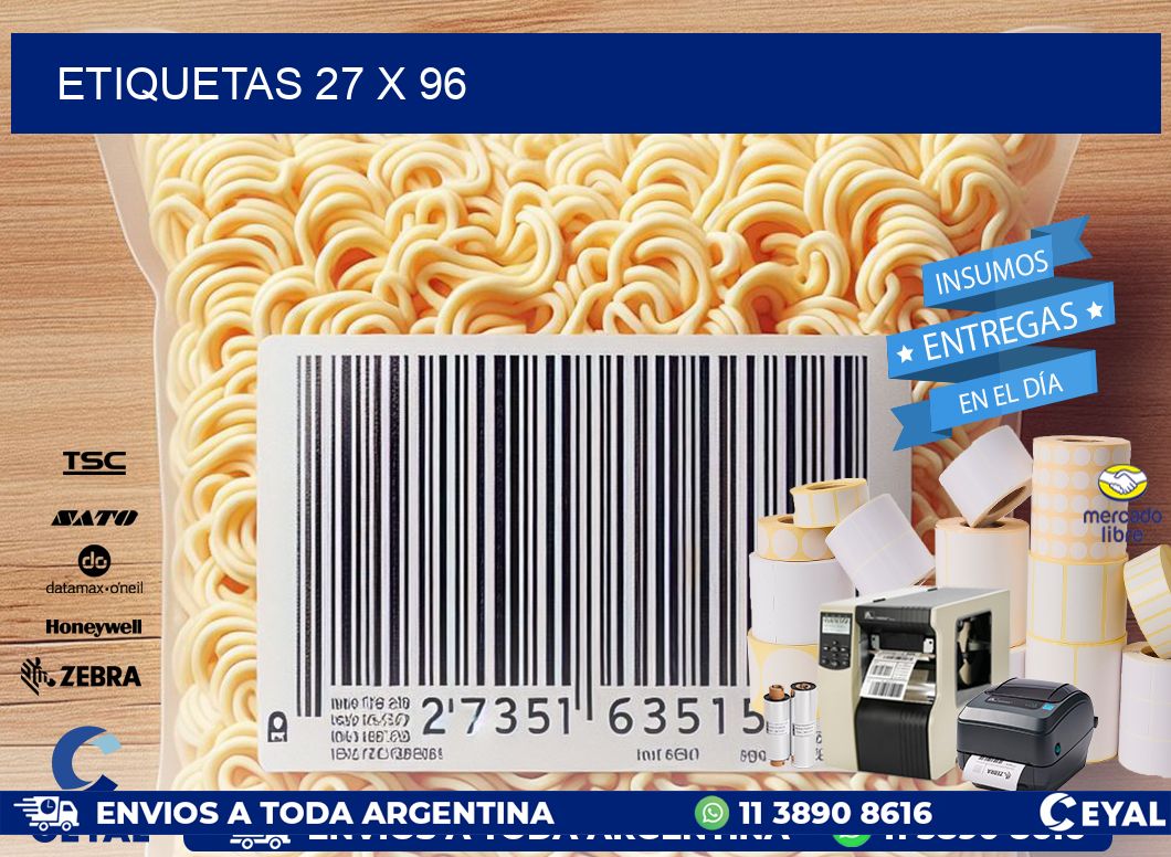 ETIQUETAS 27 x 96