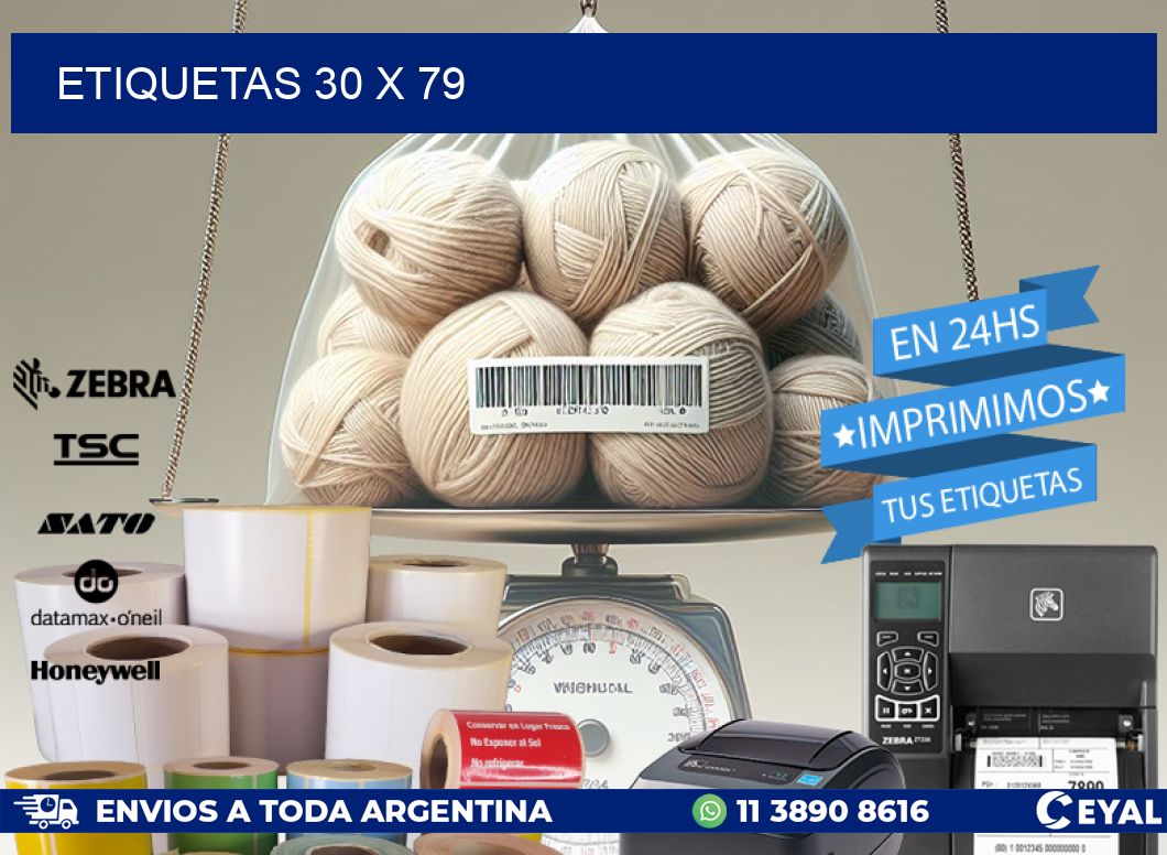 ETIQUETAS 30 x 79