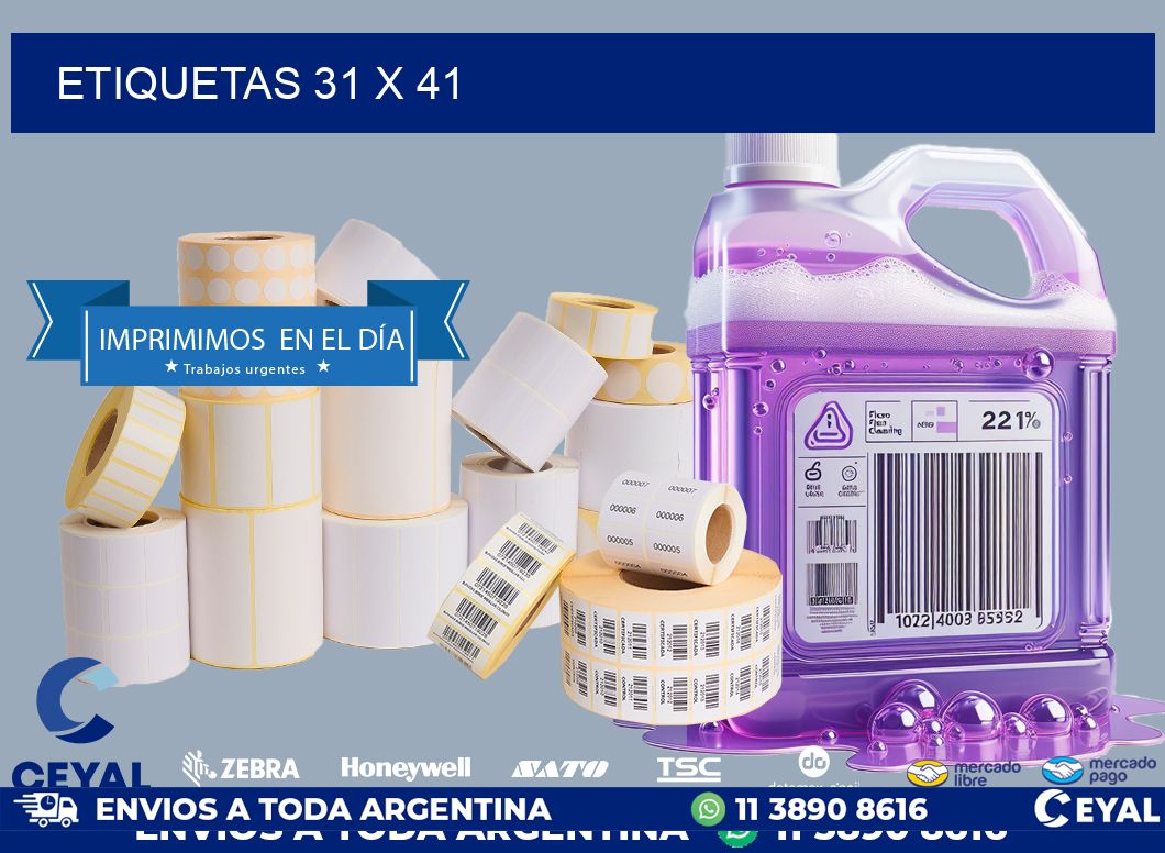 ETIQUETAS 31 x 41