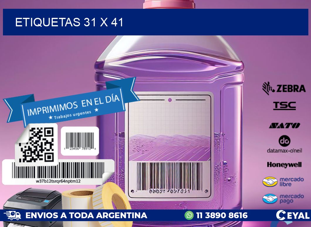 ETIQUETAS 31 x 41