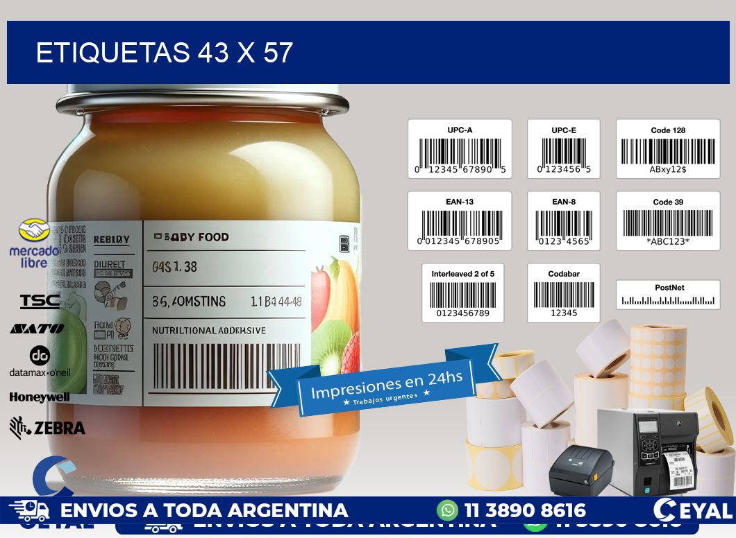 ETIQUETAS 43 x 57