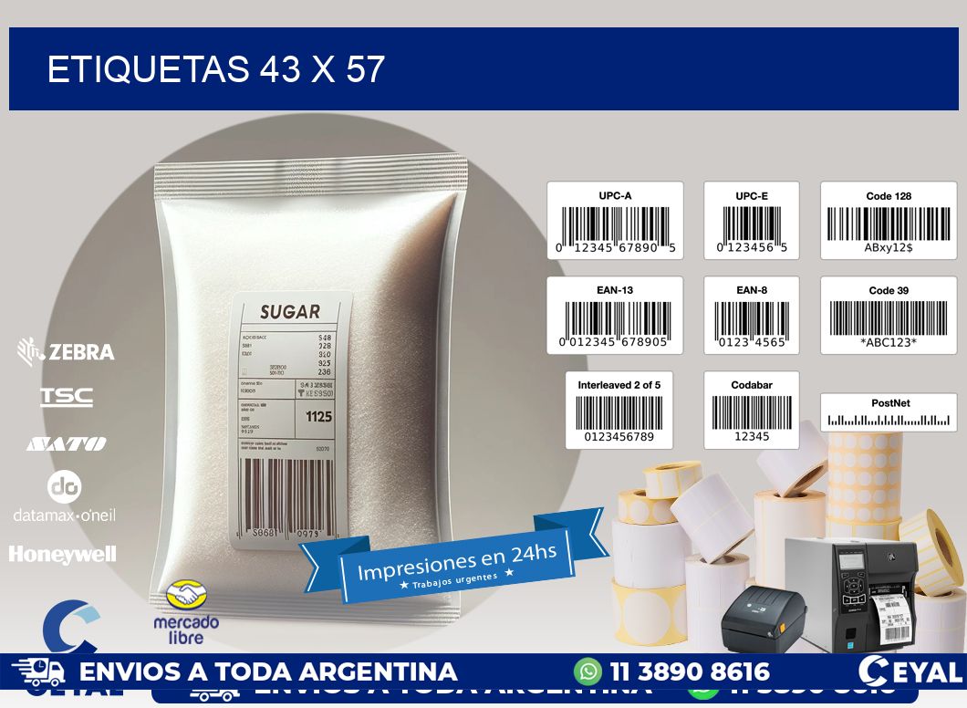 ETIQUETAS 43 x 57