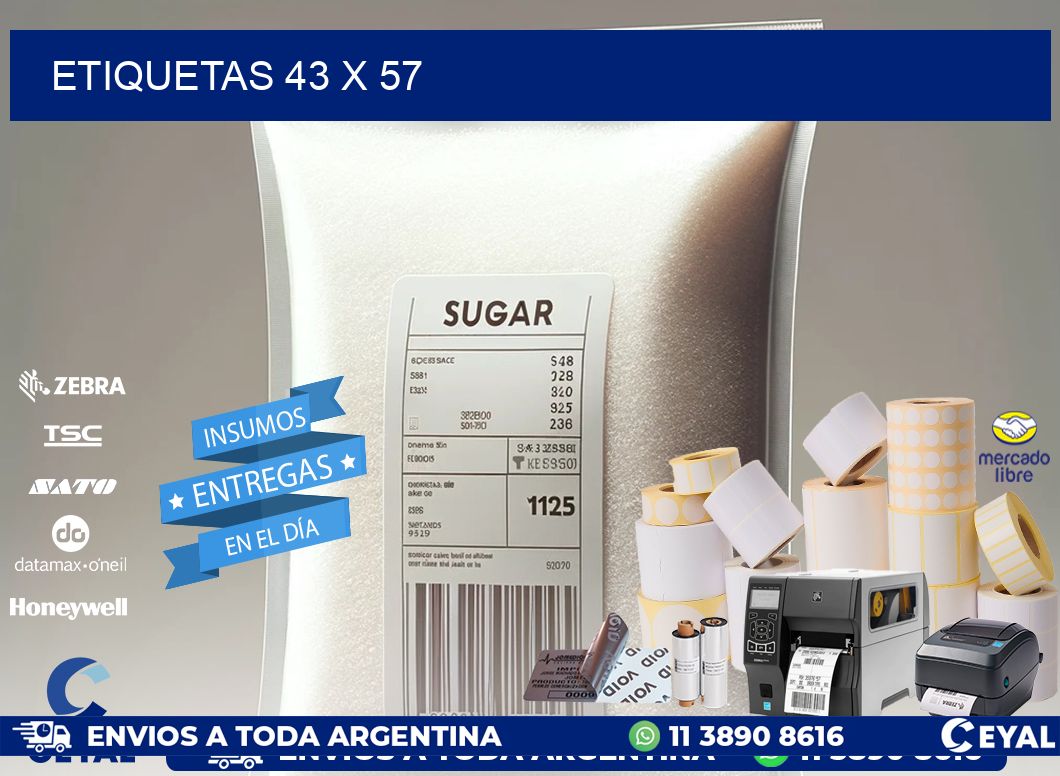 ETIQUETAS 43 x 57