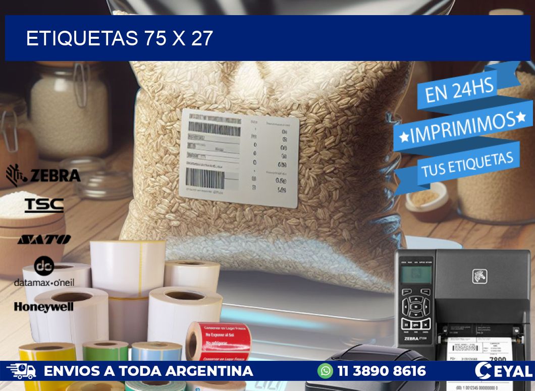 ETIQUETAS 75 x 27