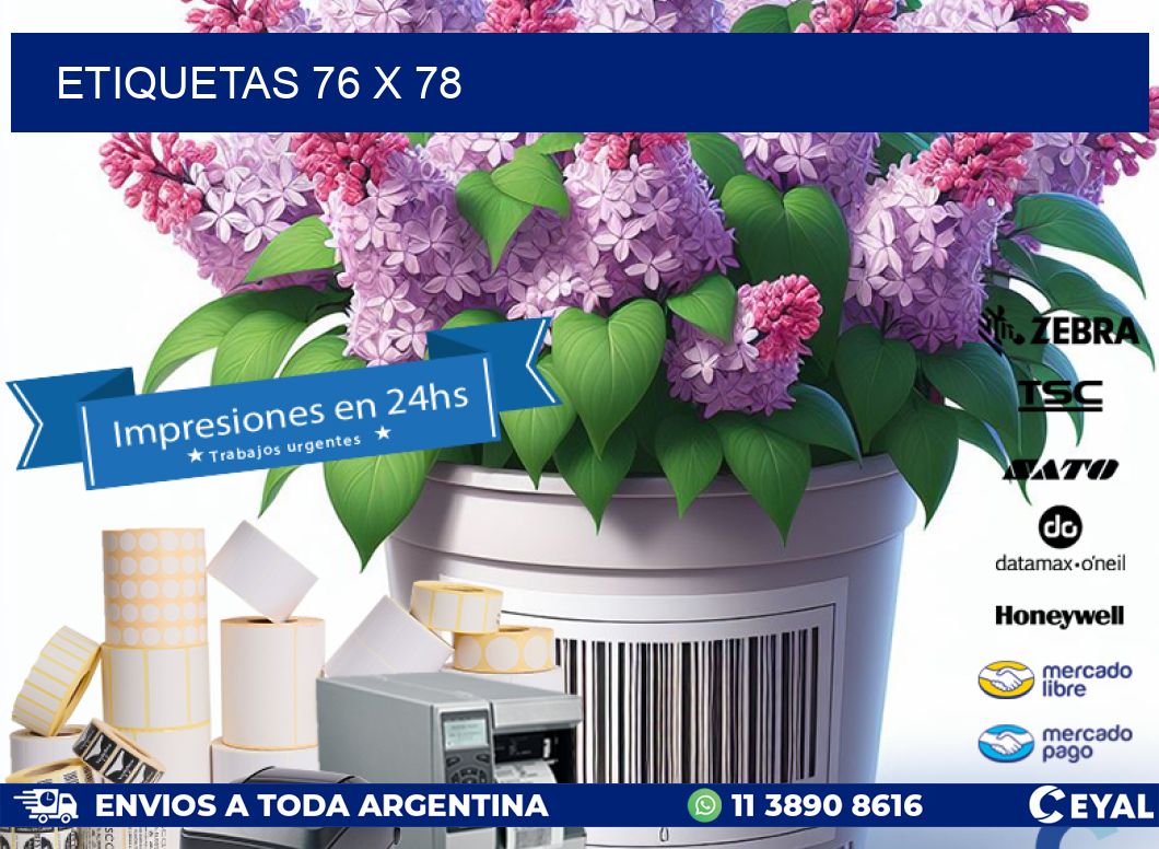 ETIQUETAS 76 x 78