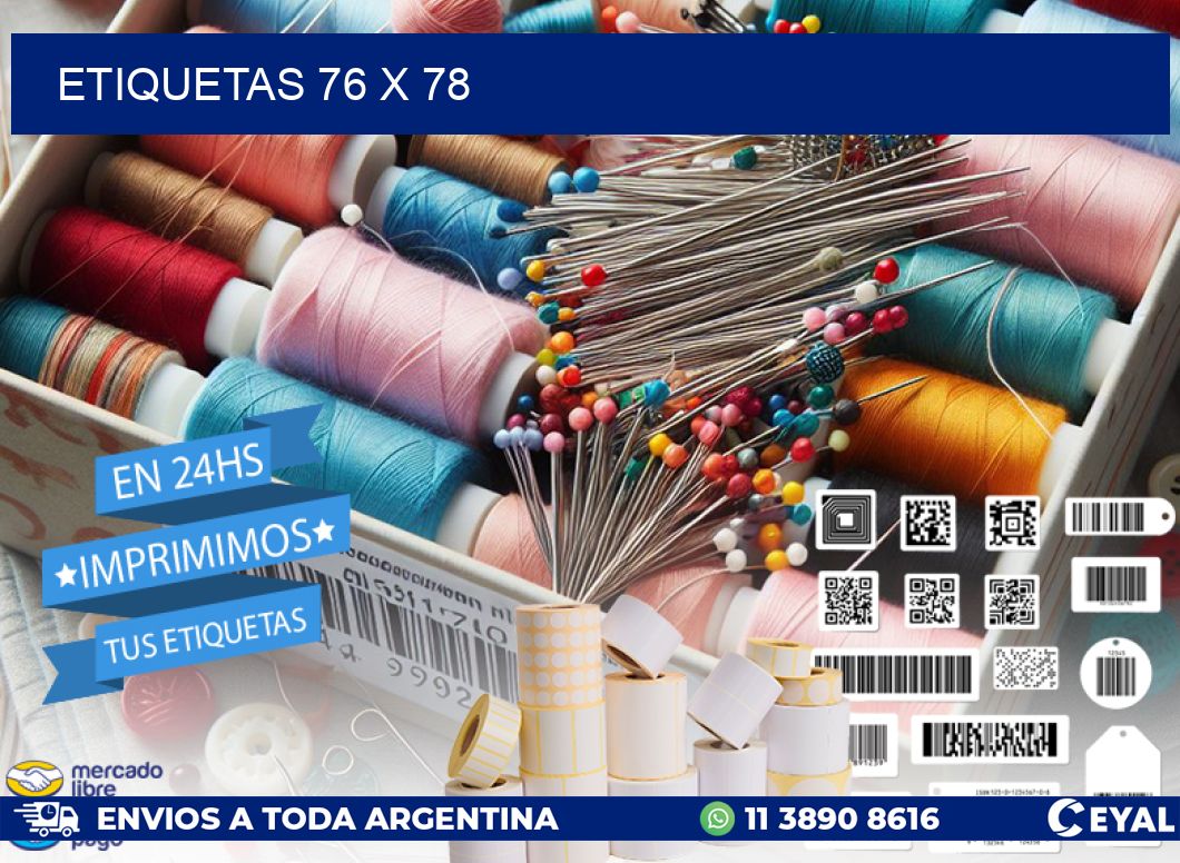 ETIQUETAS 76 x 78