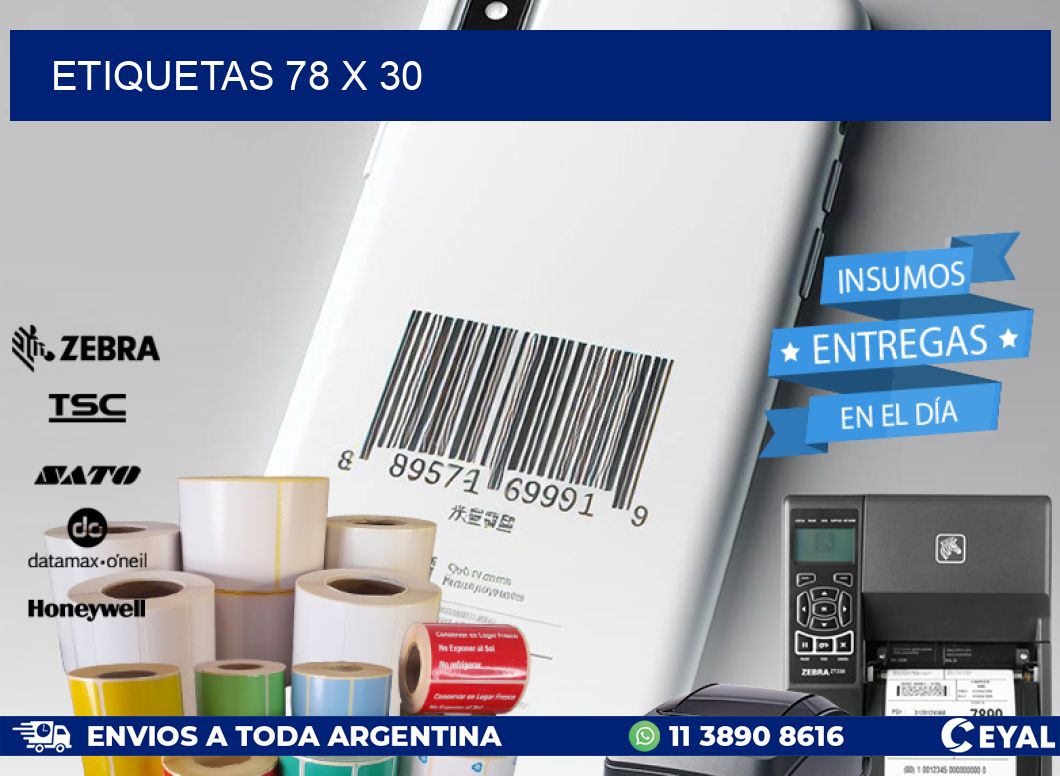 ETIQUETAS 78 x 30