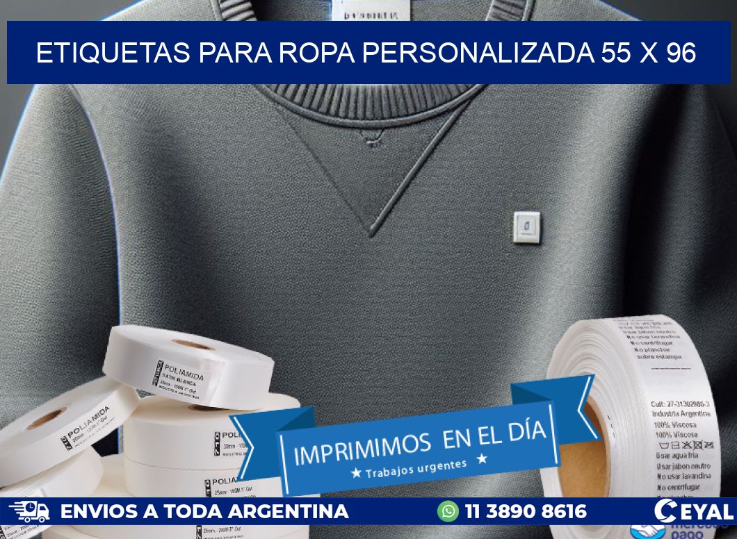 ETIQUETAS PARA ROPA PERSONALIZADA 55 x 96
