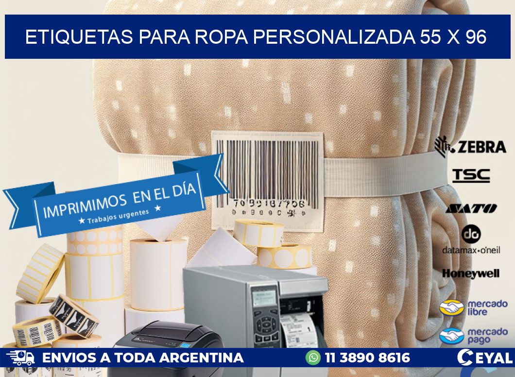 ETIQUETAS PARA ROPA PERSONALIZADA 55 x 96
