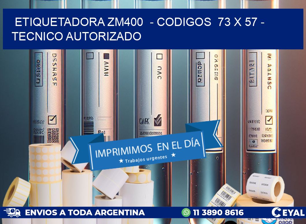 ETIQUETADORA ZM400  - CODIGOS  73 x 57 - TECNICO AUTORIZADO