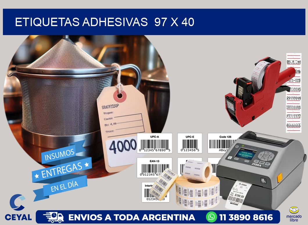 ETIQUETAS ADHESIVAS  97 x 40