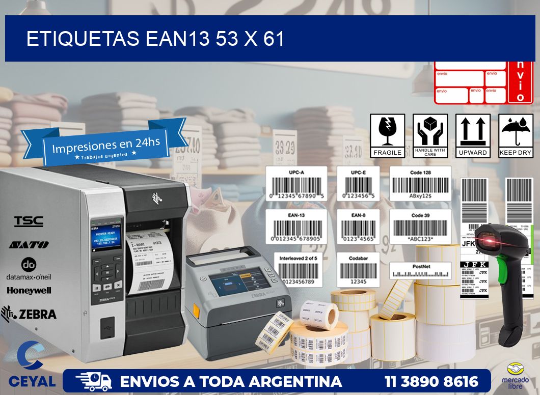 ETIQUETAS EAN13 53 x 61