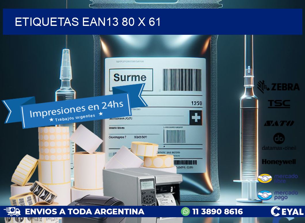 ETIQUETAS EAN13 80 x 61