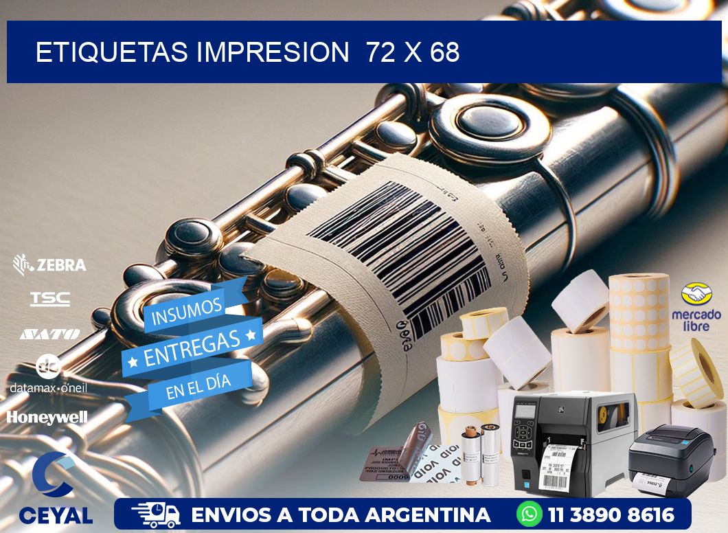 ETIQUETAS IMPRESION  72 x 68