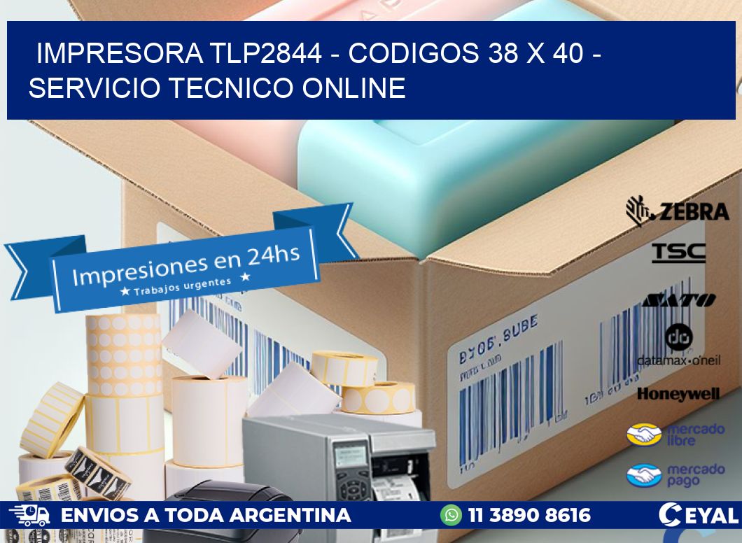 IMPRESORA TLP2844 – CODIGOS 38 x 40 – SERVICIO TECNICO ONLINE