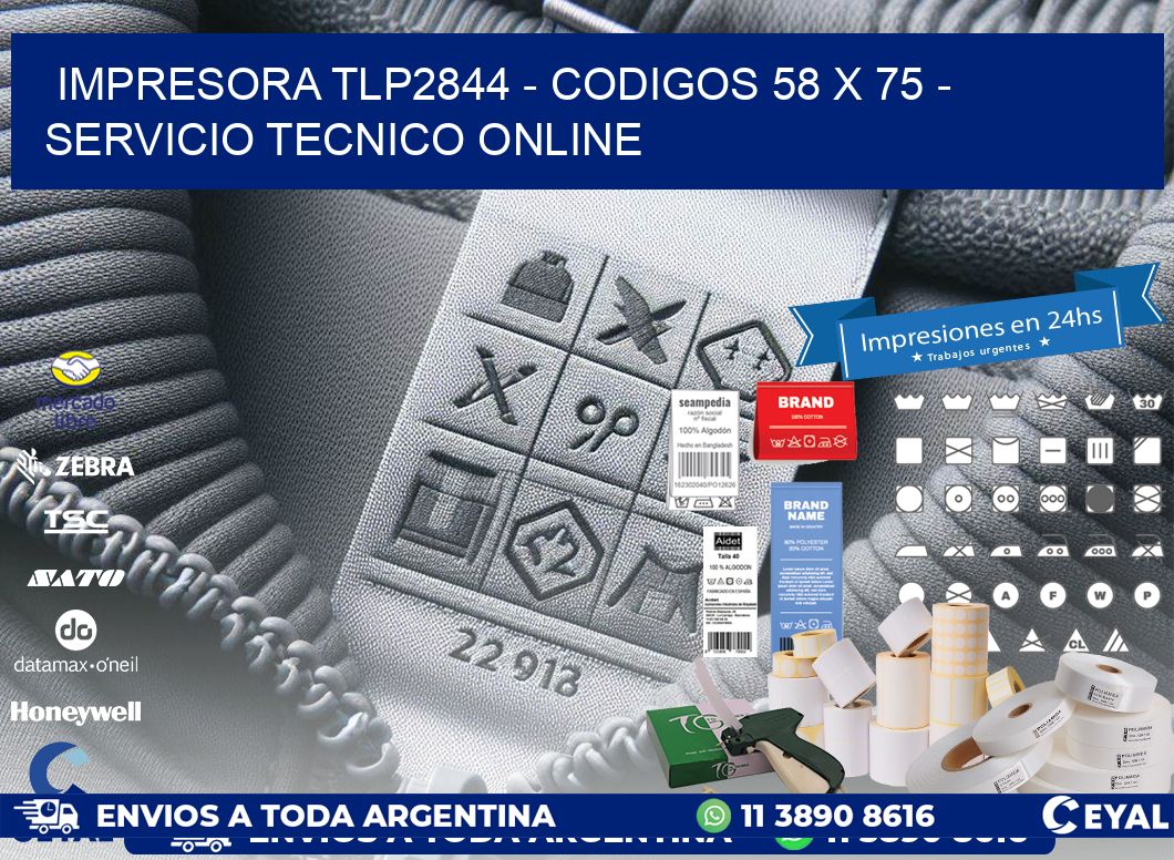 IMPRESORA TLP2844 - CODIGOS 58 x 75 - SERVICIO TECNICO ONLINE