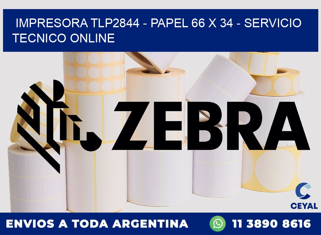IMPRESORA TLP2844 - PAPEL 66 x 34 - SERVICIO TECNICO ONLINE