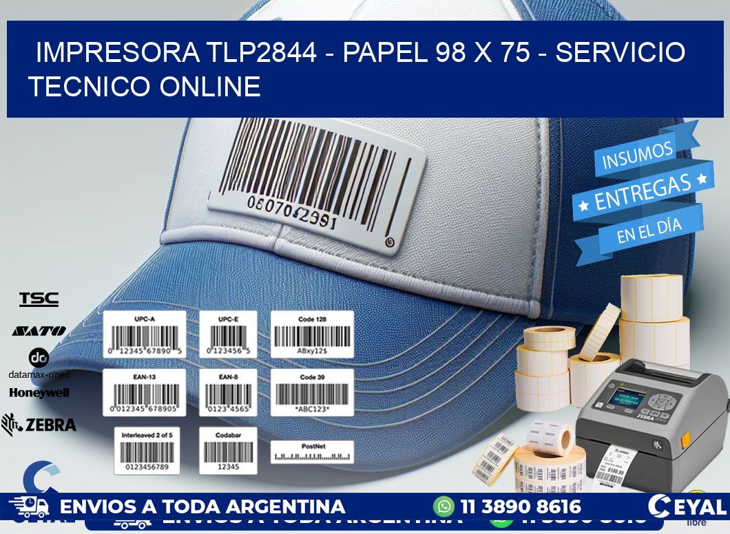 IMPRESORA TLP2844 - PAPEL 98 x 75 - SERVICIO TECNICO ONLINE