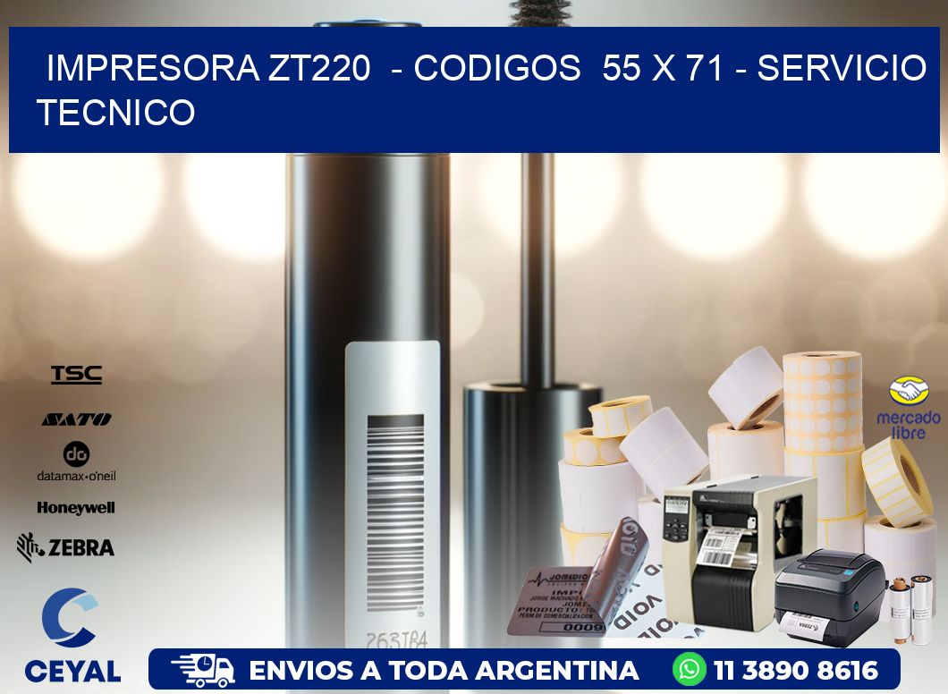 IMPRESORA ZT220 - CODIGOS 55 x 71 - SERVICIO TECNICO