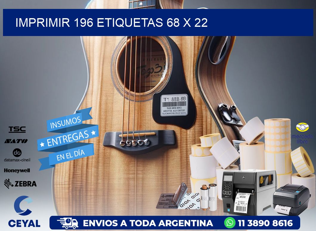 IMPRIMIR 196 ETIQUETAS 68 x 22
