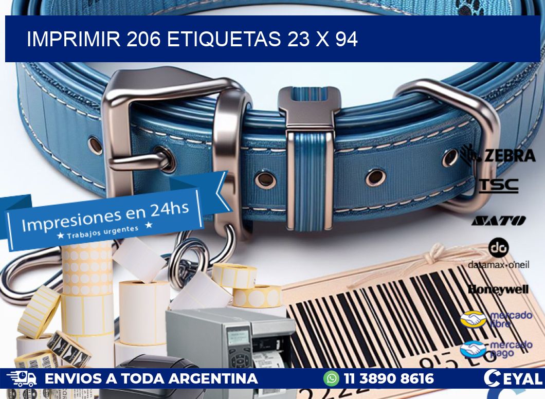 IMPRIMIR 206 ETIQUETAS 23 x 94