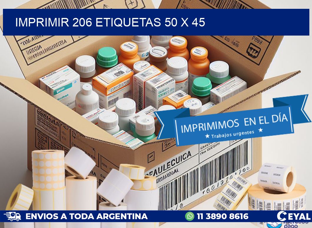 IMPRIMIR 206 ETIQUETAS 50 x 45