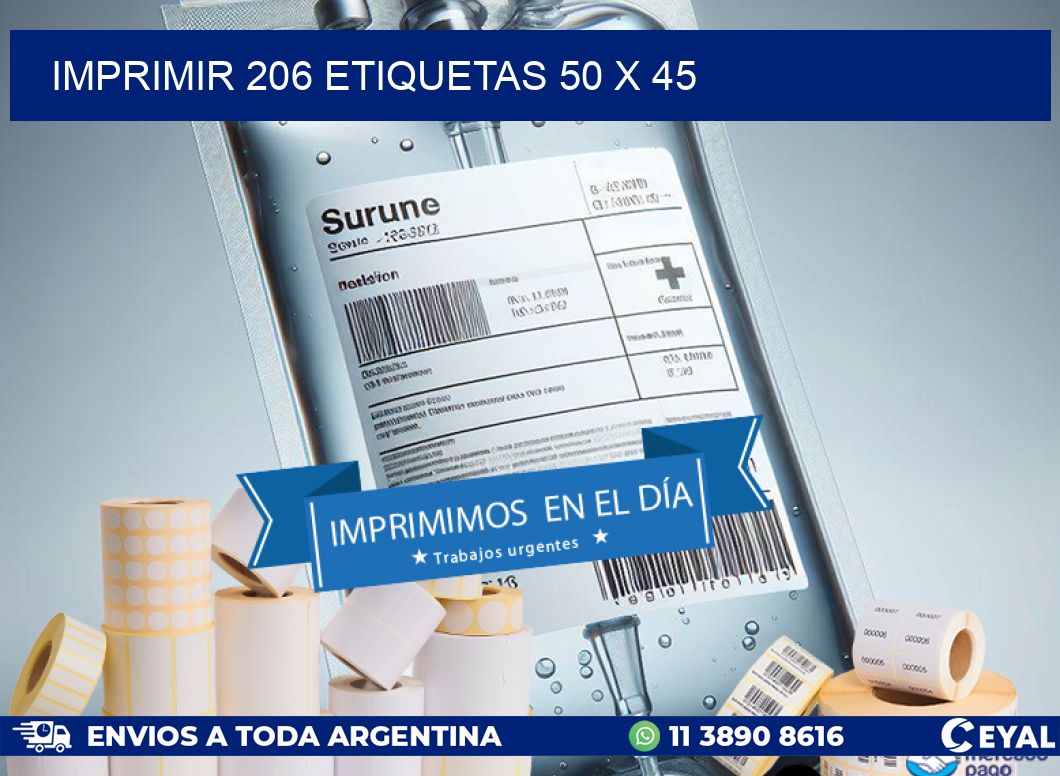 IMPRIMIR 206 ETIQUETAS 50 x 45